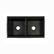Черные кухонная раковина 790 x 465mm камня кварца таза цвета 2 равная