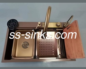 SS304 Защитная решетка над стойкой черный ручной кухонный раковина