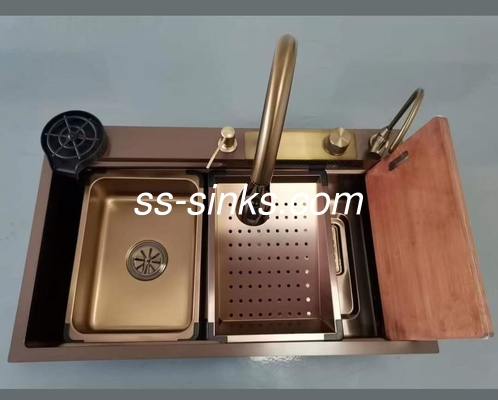 SS304 Защитная решетка над стойкой черный ручной кухонный раковина