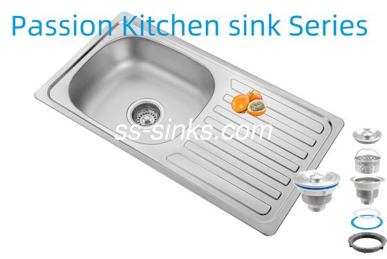 33 X 22 дюйма кухонный раковина с вытяжной панелью из нержавеющей стали 18/10 Хром / никель и аксессуары Colander