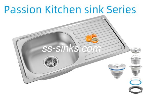 33 X 22 дюйма кухонный раковина с вытяжной панелью из нержавеющей стали 18/10 Хром / никель и аксессуары Colander