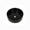 кварц Undermount 410mm черный вокруг одиночной кухонной раковины шара с Splashback