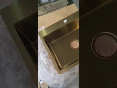 Золотой цвет стальной раковины одиночной двойной раковины Китай поставщик