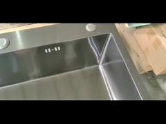 ручная стальная раковина с отверстием для переполнения крана с отверстием для атласной поверхности